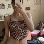 Backless Leopard Print Tank Top for Stylish Summer Nights photo review