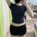 Retro Y2 K Crop Top - Stretchy Cotton Blend Summer Essential photo review