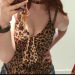 Leopard Print Halter Tank Top - Irregular Ruffle Summer Style photo review