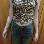 Backless Leopard Print Tank Top for Stylish Summer Nights photo review