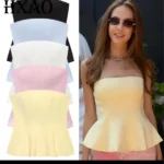 Summer Corset Tube Top for Women - Cute Backless Bustier photo review