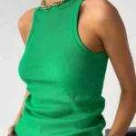 Ribbed Off-Shoulder Tank Top - Stylish Summer Casual Wear photo review