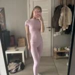 Premium Seamless Yoga Set Women Pink High-Waist Activewear photo review