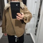 Women's Retro Cotton Motorcycle Jacket - Cozy Rebel Style photo review