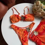 Luxurious 3-Piece Mesh Bikini Set - Wire-Free Comfort & Style photo review