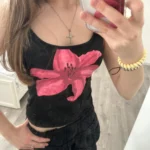 Floral Print Women's Summer Crop Top - Stylish Sleeveless Tank photo review