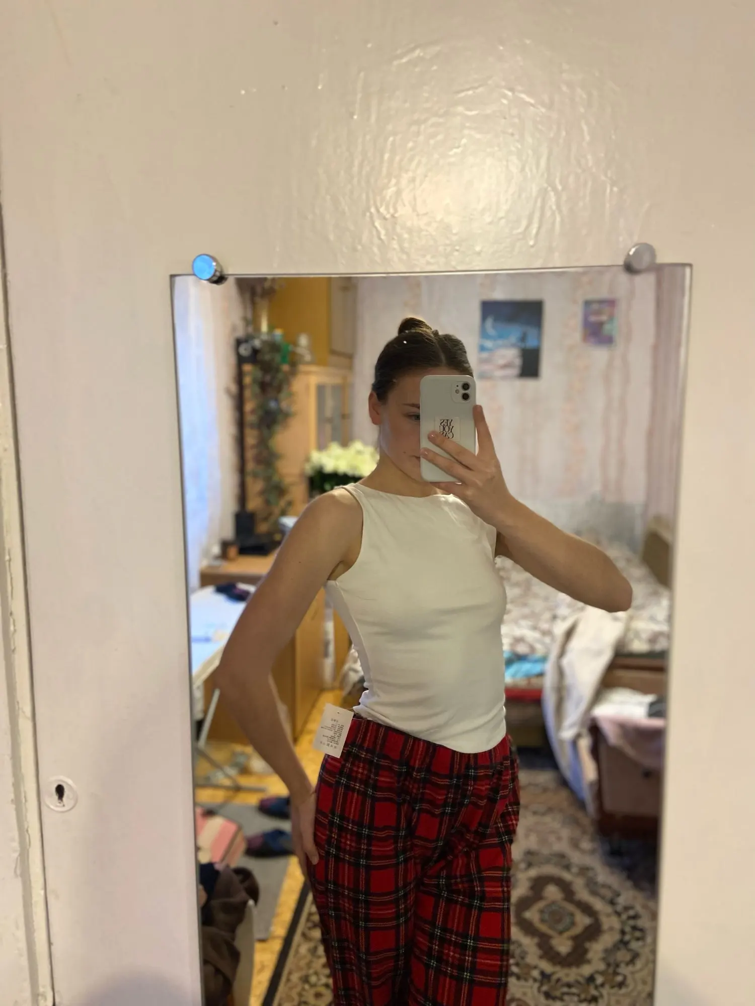 Luxurious Double Layer Boat Neck Tank Top - Soft Stretch Fit photo review