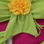 Green Floral Strapless 3-Piece Bikini Set for Beach Goddess photo review
