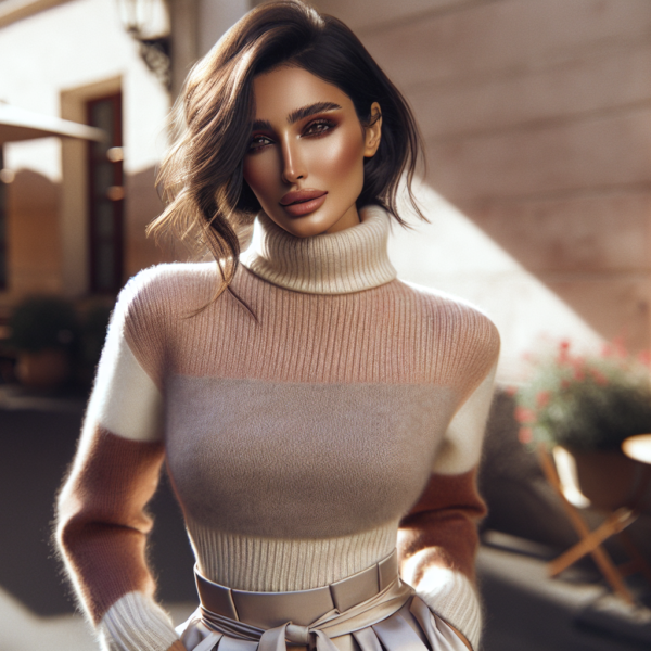 High Neck Sweaters With Skirts