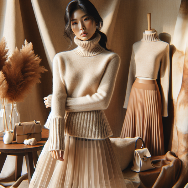 High Neck Sweaters With Skirts