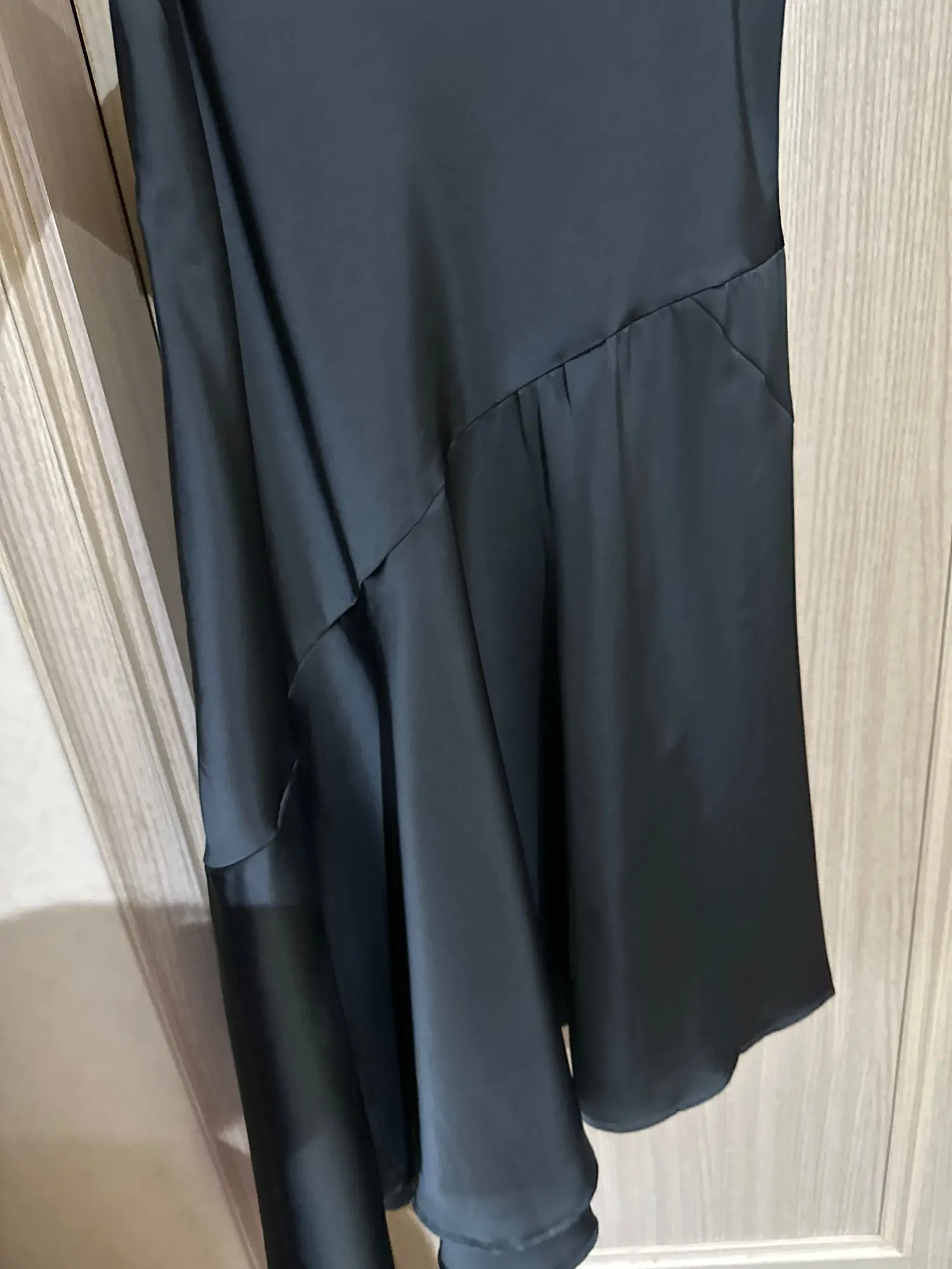 Dark Gray A-Line Midi Skirt Women Broadcloth Summer Essential photo review
