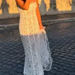 Elegant Black Floral Lace Bodycon Dress for Women photo review