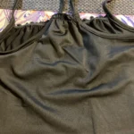 Satin Ruffle Tank Top Women's Summer Tassel Blouse Stretch photo review