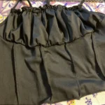 Satin Ruffle Tank Top Women's Summer Tassel Blouse Stretch photo review