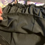Satin Ruffle Tank Top Women's Summer Tassel Blouse Stretch photo review