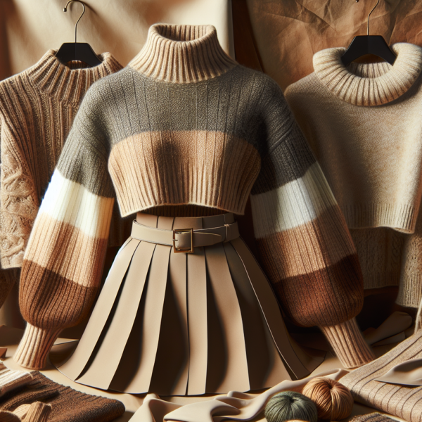 High Neck Sweaters With Skirts
