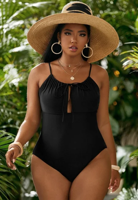 Floral Plus Size One-Piece Swimsuit for Effortless Elegance