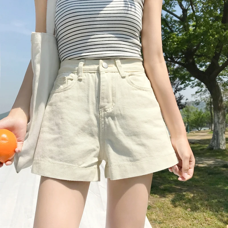 kf-Hd3fb7004f6f8479b81148497b215e898A Luxe High-Waist Denim Shorts Women Summer Fashion Essentials