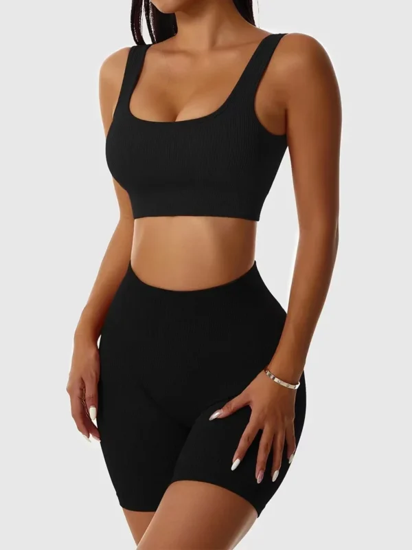 Luxurious Ribbed Yoga Set for Ultimate Comfort & Style