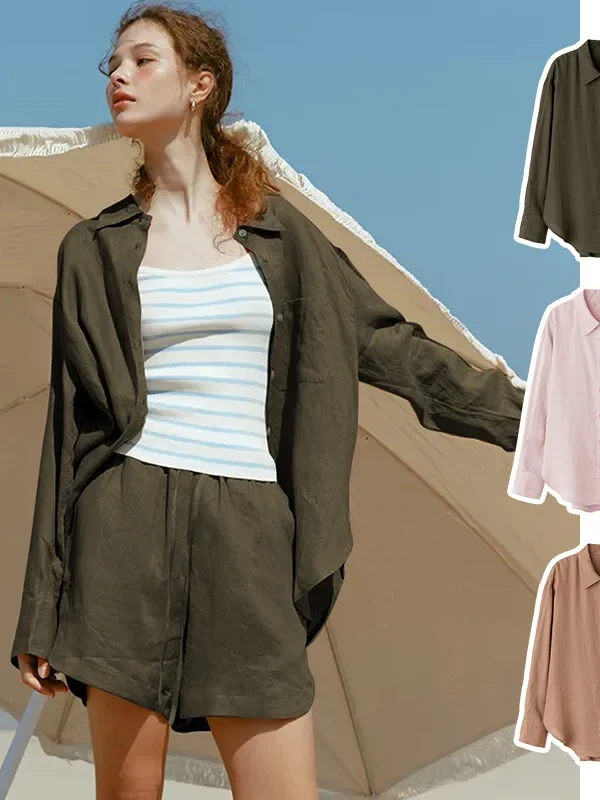 Chic Women's Vintage Linen Cardigan - Stylish Sun Protection