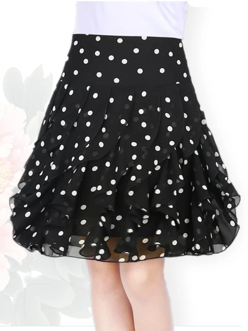kf-S0e762c40829648598b80f77515e78a60F Effortless Elegance: Flared Polka Dot Midi Skirt for All