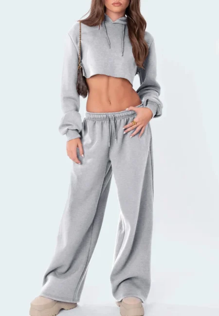 Stylish Women's High Waist Wide Leg Jogger Pants for Casual Wear