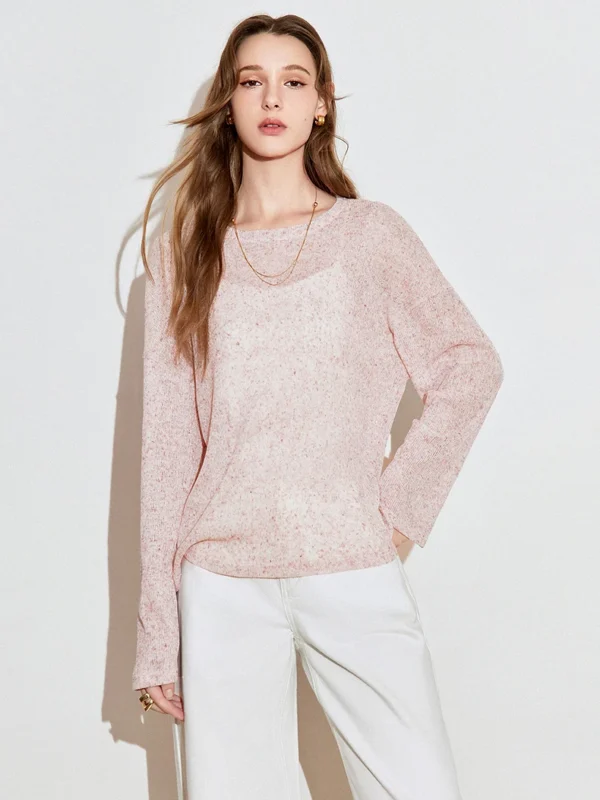 Moopsi 61 Elegant Women'S Sheer Long Sleeve T-Shirt For Spring