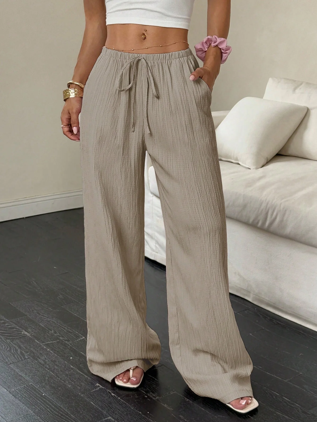 kf-S14a458087f6242be865cbb875da89f18F Elegant Straight Leg Floor-Length Pants for Timeless Style
