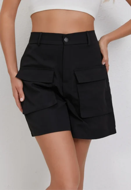 Premium High-Waist Cargo Shorts - Functional Pockets & Style