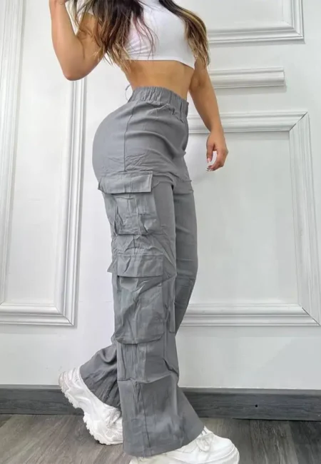 High-Waist Y2 K Cargo Pants for Trendy Women's Casual Style
