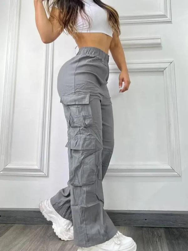 High-Waist Y2 K Cargo Pants for Trendy Women's Casual Style