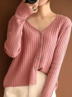 Luxurious Autumn Knitted Cardigan for Effortless Elegance - Image 4
