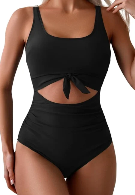 Elegant Patchwork One-Piece Swimsuit for Every Body Type
