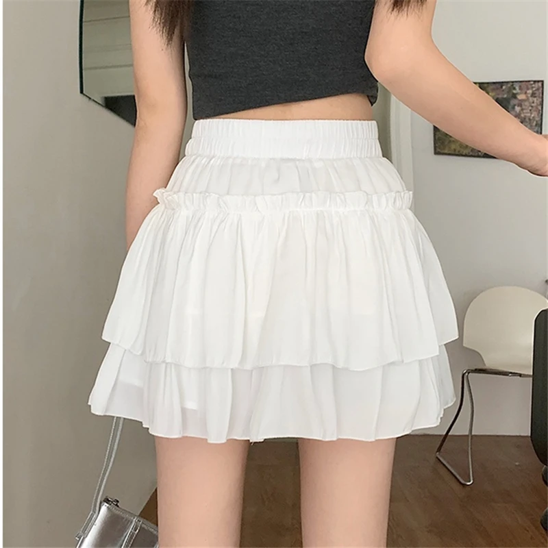 kf-S1e44ea87a20e456e9040798851516795T Playful Elegance: Women's Summer Ruffled Mini Skirt