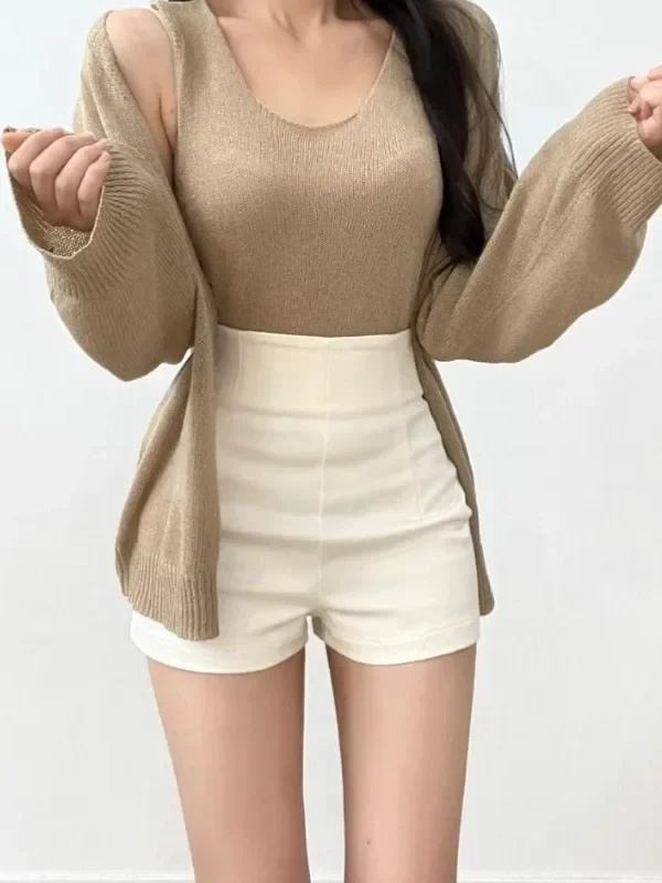 New Women's High-waisted ming Spandex Shorts  Tightening Hip Covering Versatile Casual Heat Pants Autumn
