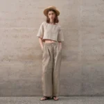 Chic Summer Linen Crop Top for Women - Casual Elegance - Image 4