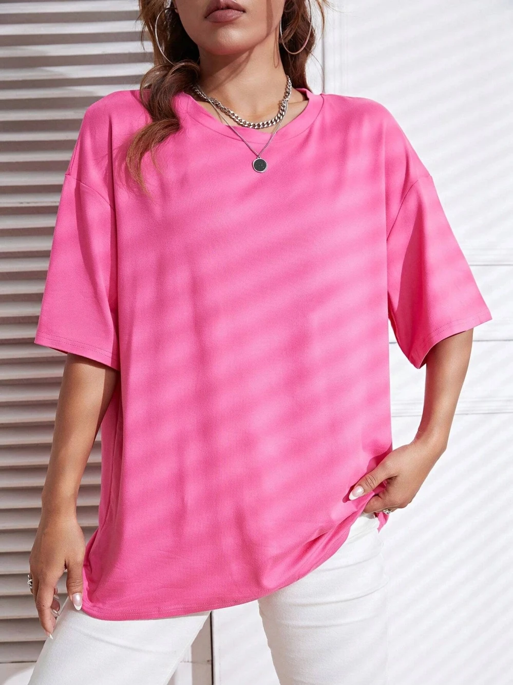kf-S254a6b517be04d46ace16fabd1eb71abD Vibrant Cotton Summer Tee for Women - Effortless Style & Comfort