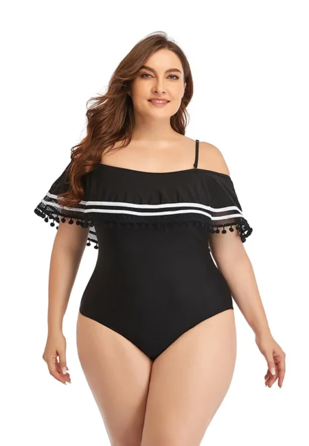 Elegant Plus Size One-Piece Swimsuit for Confident Curves