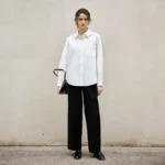 Chic Women's White Cotton Linen Blouse - Casual Elegance - Image 4