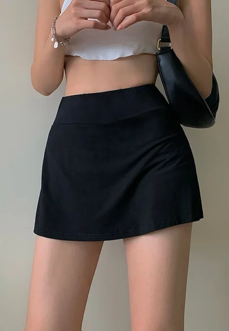 Sporty A-Line Skort with Split Detail - Summer Active Wear