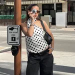 Chic Backless Polka Dot Tank Top for Elegant Summer Outings - Image 5