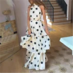 Chic Polka Dot Women's Summer Two-Piece Set for Commuting - Image 3