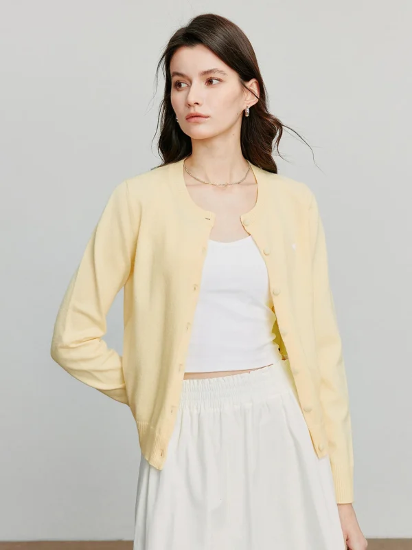 TOYOUTH Women's Cozy Woolen Cardigan for Autumn Style