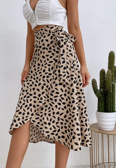 Elegant Boho A-Line Wrap Skirt for Effortless Summer Style