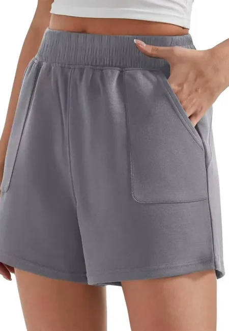 Premium Polyester Casual Shorts Women Mid-Rise Loose Fit