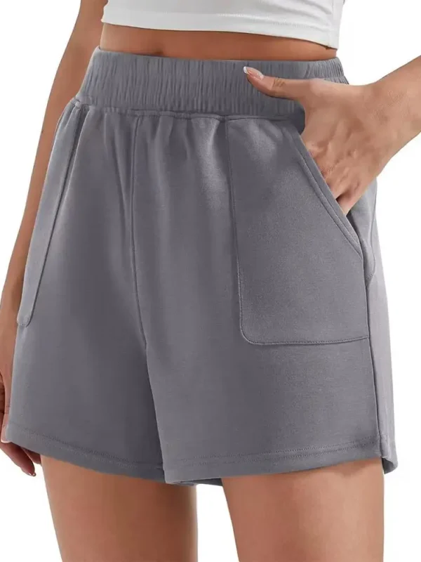Comfortable Summer Shorts Fashionable Summer Shorts Solid Color Shorts Applicable For Female Polyester Fabric Regular Length