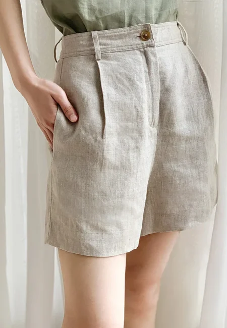 Premium Linen Wide-Leg Shorts - Breathable High-Waist Summer