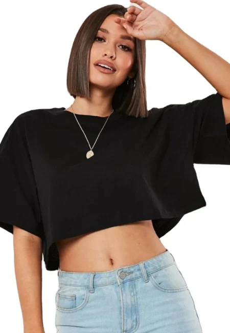 Luxe Cotton Batwing Crop Top - Yoga Dance Fitness Activewear