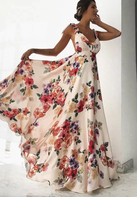 Floral Maxi Dress for Women - Stylish Beach Vacation Wear