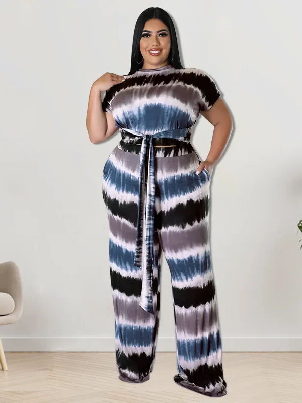 Chic Plus Size Women's Autumn Fashion Set with Stylish Straight Pants